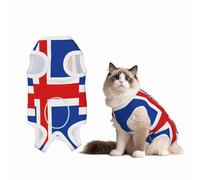 Flag of Iceland Recovery Suit for Dogs Cats After Surgery, Soft Cotton Post-Surgery Suit for Male and Female Pet
