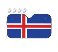 Flag of Iceland Small Car Windshield Sunshade - Quick Cooling in The car in Summer, Portable Storage Sunshade