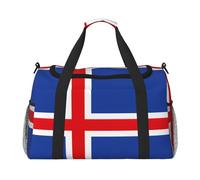 Flag Of Iceland Travel Bag, Weekender Bags For Women Men For Outdoor Adventures, Ideal For Camping And Hiking, Black, One Size