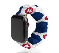 Flag of Indianapolis Fashion Scrunchie Watch Strap Compatible with IWatch Series 1 2 3 4 5 6 Elastic Replacement Band