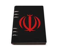 Flag of Iran Leather Refillable Notebook with 90 Sheets Travel A5 Notebooks Writing Journal Personal Planner