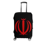 Flag of Iran Printed Luggage Cover Washable Suitcase Protector Fits 19-32 Inch Funny Travel Accessories