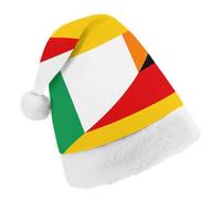 Flag of Ireland And Germany Funny Christmas Hat Unisex Santa Hats Holiday Xmas Cap Classic for New Year Party Decor