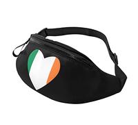 Flag of Ireland Heart Casual Fanny Pack Men's and Women's Leisure Sports Waist Bag Sports Day Exercise Gift