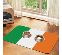 Flag of Irish Pet Feeding Mat-Waterproof & Non-Slip Dog and Cat Food Mat-No Stains Quick Dry Dog Water Dispenser Mat