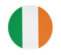 Flag of Irish Print Round Mousepad, Rubber Base Computer Mousepad for Laptop, Desktop and Gaming