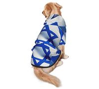 Flag of Israel Dog Hoodie for Medium and Large Dogs â€“ Soft Polyester Pet Clothes, Suitable for All Seasons