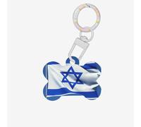Flag of Israel Dog Tags for Pets,Bone-Shaped Acrylic Pet ID Tags,Perfect for Small to Large Dogs and Cats,Cute & Functional