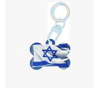 Flag of Israel Dog Tags for Pets,Bone-Shaped Acrylic Pet ID Tags,Perfect for Small to Large Dogs and Cats,Cute & Functional