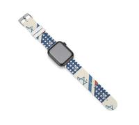 Flag of Israeli And USA Silicone Watch Strap 38mm 40mm 42mm 44mm Quick Release Compatible with IWatch Series 10 9 Ultra 8 7 6 5 4 3 2 1 SE