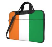 Flag of Ivory Coast Laptop Bag Portable Handbag, Safe Protective Inner Lining for Business Trip and Office Use, Black, 13 inch