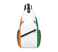 Flag of Ivory Coast Patterned men's crossbody bag with adjustable strap, suitable for outdoor hiking or daily commuting