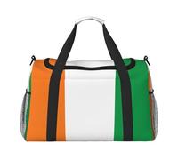 Flag of Ivory Coast Print Duffle Bag for Travel,Shoulder Weekender Overnight Handbag, Sports Tote Gym Bag for Men Women