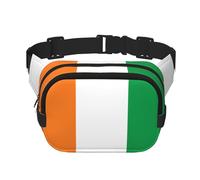 Flag of Ivory Coast Printed Fashion Crossbody Bag, Hiking Waist Bag, Square Double Layer Travel and Fitness Shoulder Bag