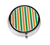 Flag of Ivory Coast Take-Along Pill Box, Portable Round Pill Box, fits in Your Purse Pocket Lightweight 3 Compartment Pill Box,