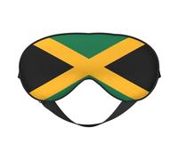 Flag of Jamaica 10 Flag of Jamaica Sleep Masks Adjustable Strap Soft Eye Mask for Women Men Travel Work Home