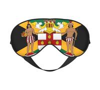 Flag of Jamaica 9 Flag of Jamaica Sleep Masks Adjustable Strap Soft Eye Mask for Women Men Travel Work Home