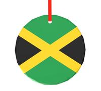 Flag Of Jamaica Christmas Tree Set With Ornaments,Ornament Gift Decor For New Year Door Wall Decor