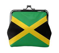 Flag of Jamaica coin purse for women,small womens wallet,small makeup bag for purse,ultra-thin retro change wallet, Black, One Size, Art Deco