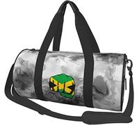 Flag of Jamaica Fist Power Travel Luggage Duffel Bag Sports Rolling Foldable Duffel Bag, Marbling