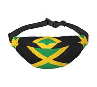 Flag of Jamaica Large Fashion Crossbody Waist Bag, Travel Casual Boys Waist Bag, Suitable for Sports, Running, Cycling, Traveling, Fishing
