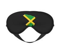 Flag of Jamaica Map 13 Flag of Jamaica Map Sleep Masks Adjustable Strap Soft Eye Mask for Women Men Travel Work Home
