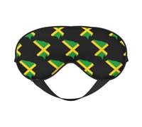 Flag of Jamaica Map 14 Flag of Jamaica Map Sleep Masks Adjustable Strap Soft Eye Mask for Women Men Travel Work Home