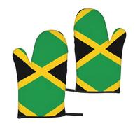 Flag Of Jamaica Microwave Gloves Oven Glove Thick Cotton Lined Gloves Protect Hands Cooking Gloves