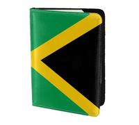 Flag of Jamaica Passport Holder5.5 in - Genuine leather, unisex - Folding passport holder