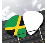 Flag of Jamaica Patterned guitar pick set - (thin/medium/thick), widely compatible with all kinds of stringed instruments,