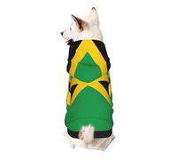 Flag Of Jamaica Print Dog Hoodie For Small Dogs, Warm, Soft, And Breathable Sweatshirt, Easy To Wear Jumper, Pet Winter Weather Coat Pullover