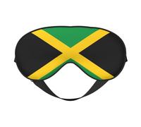 Flag of Jamaica Print Eye Mask for Comfortable Sleep - Elastic Nighttime Shade, Perfect for Plane, Travel, and Meditation