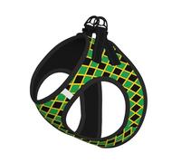 Flag of Jamaica Print Step in Dog Harness and Leash Set,Adjustable Reflective Harness for Small Dogs Cats