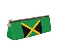 Flag of Jamaica Print Stylish Triangular Pencil Case Pouch for Large-Capacity Stationery Organizer