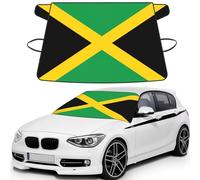 Flag Of Jamaica Print Windshield Cover, Durable 600d Oxford Waterproof Winter Windshield Protector