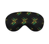 Flag of Jamaica Sea Turtle Sleep Mask Night Cover Eye for Women Men BlockLight for Airplane Travel Nap Adjustable Strap