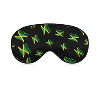 Flag of Jamaica Sleeping Eye Mask Eye Shade with Adjustable Strap Blindfold for Airplane Travel