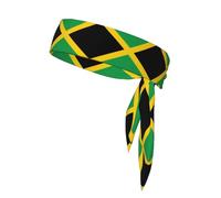 Flag of Jamaica Sports Head Tie Beach Summer Tropical Tie Sweatband Headband Men Women Elastic Moisture for Running