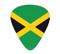 Flag of Jamaica Stylish and durable guitar picks, three types of thin, medium and heavy guitar picks (12 pieces), suitable for guitar, bass, electric guitar, ukulele,