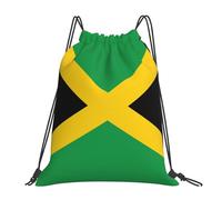 Flag Of Jamaica Women Men Gym Sack Adjustable Drawstring Backpack Portable Swimming Bags For Picnic Travel Holidays