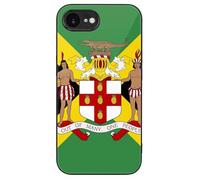 Flag of Jamaican Printed Phone Case Cute Slim Glass Cellphone Protective Cover Unisex Compatible with iPhone 16/16 Plus/16 Pro/16 Pro Max/16 E
