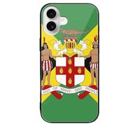 Flag of Jamaican Printed Phone Case Cute Slim Glass Cellphone Protective Cover Unisex Compatible with iPhone 16/16 Plus/16 Pro/16 Pro Max/16 E