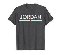 Flag of Jordan Sporty Athletic Jersey Style T-Shirt, Men, Dark Heather Grey, Medium