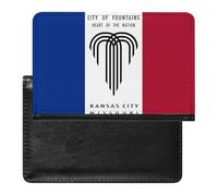 Flag of Kan-SAS City, Missouri Passport Holder Covers Travel Wallet Document Organizer Protector Accessories for Men Women
