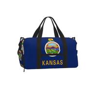 Flag of Kansas Sports Duffel Bag-Weekender with Shoe Compartment