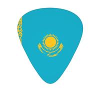 Flag of Kazakhstan Printed guitar picks, 12 pieces in 3 different thicknesses, suitable for acoustic guitar, electric guitar and band players