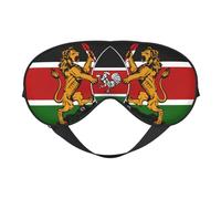 Flag of Kenya 10 Flag of Kenya Sleep Masks Adjustable Strap Soft Eye Mask for Women Men Travel Work Home