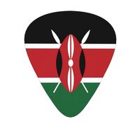 Flag of Kenya Guitar picks, 12-pack of wear-resistant guitar picks for guitar, bass, electric guitar, ukulele, thin, medium and heavy
