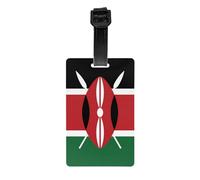Flag of Kenya Luggage tag. Made of PVC with a Detachable Strap, Perfect for Lightweight Travel and a Travel ID tag.
