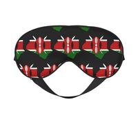 Flag of Kenya Map 1 Flag of Kenya Map Sleep Masks Adjustable Strap Soft Eye Mask for Women Men Travel Work Home